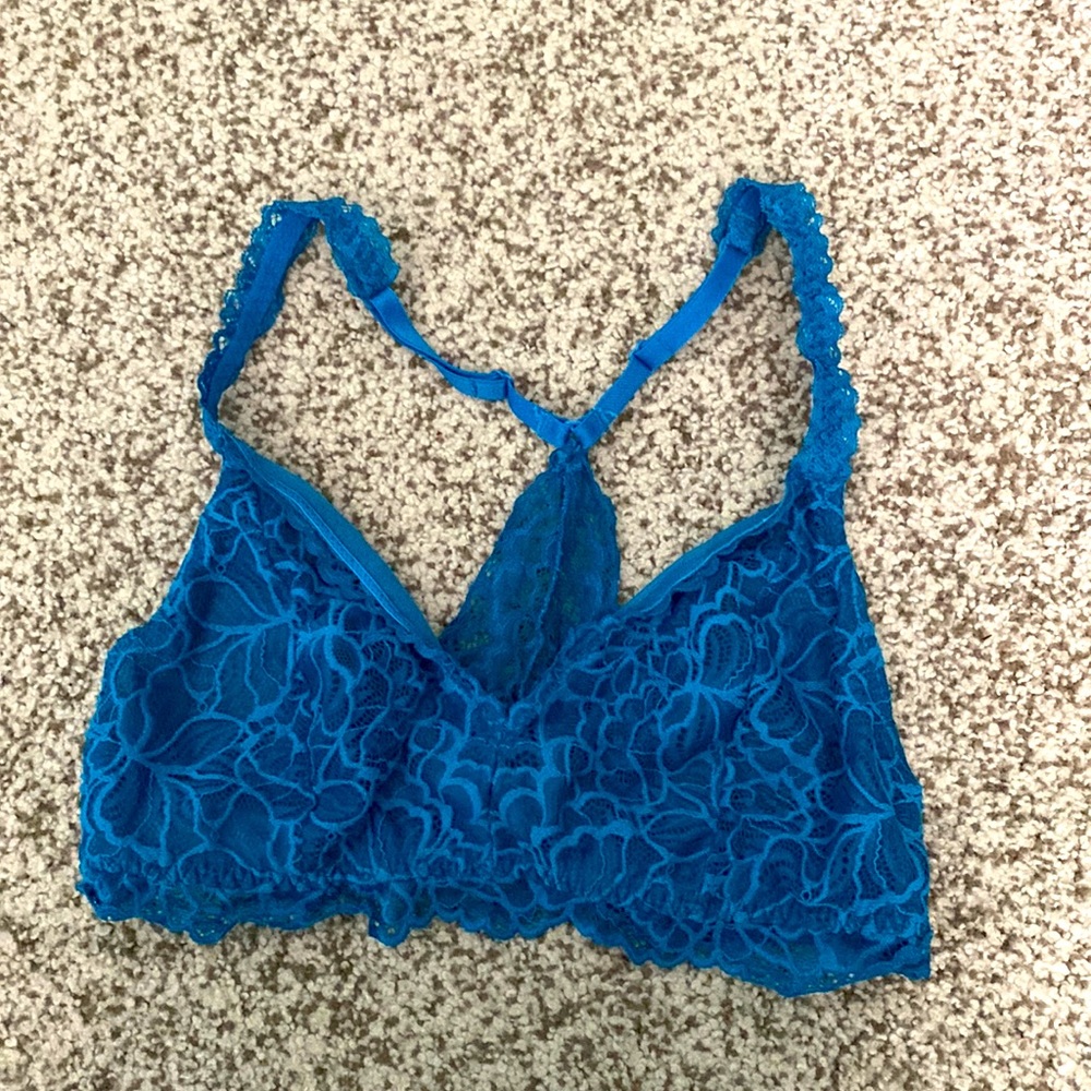 Blue lace bralette
